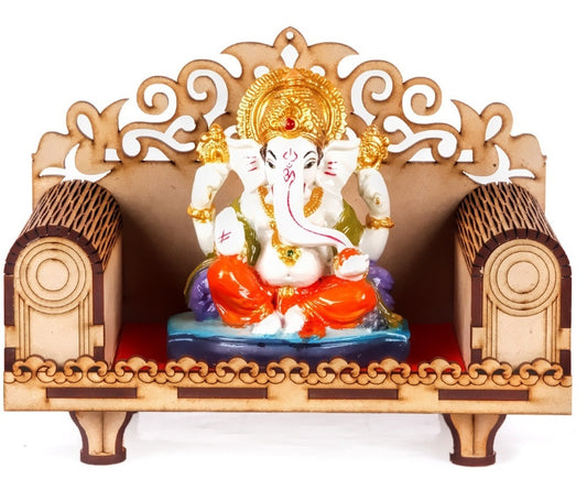 Small Wooden Temple/Wall Shelves/sinhasan/Pooja Stand/Hindola