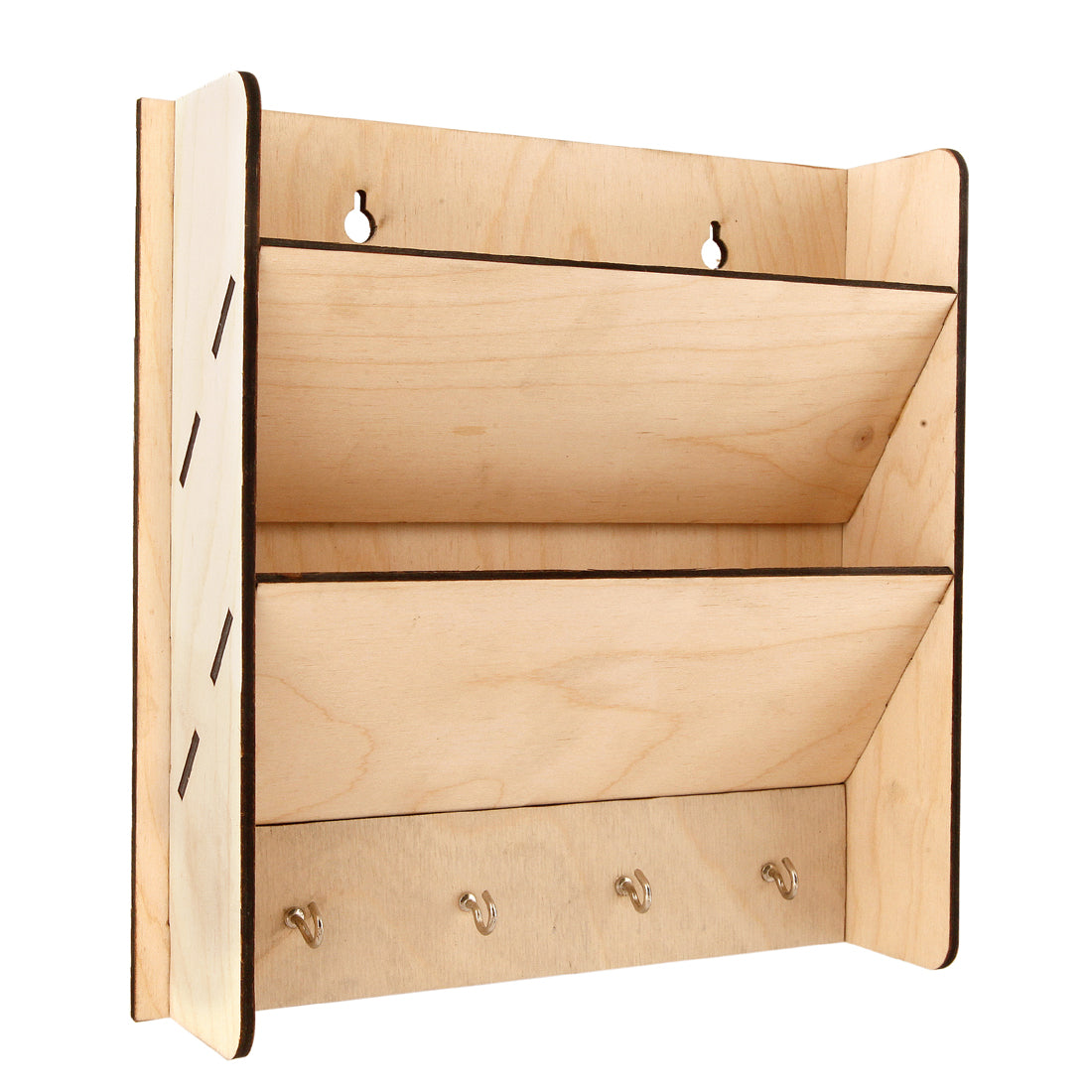 Wooden Mail Box with Key Holder and Storage Box |