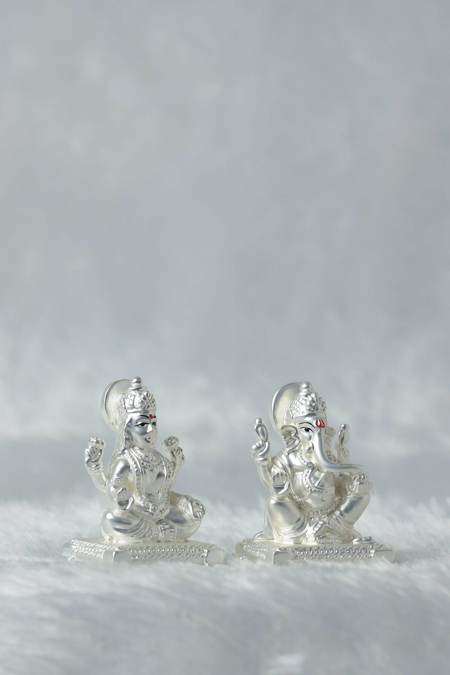 Silver Plated Laxmi Ganesh Ji Pair