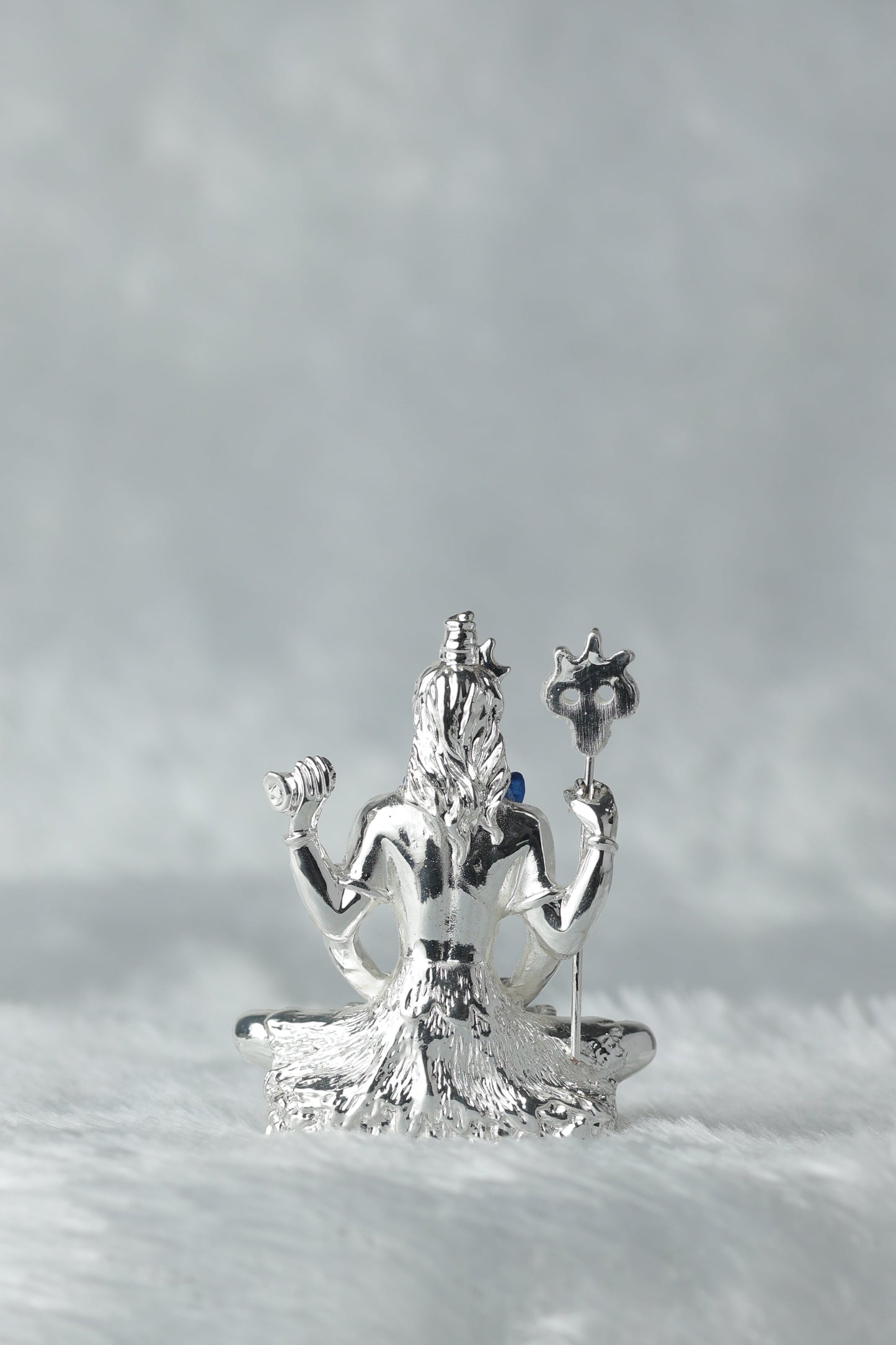Silver Coated Sitting Shiva Idol | Bholenath |