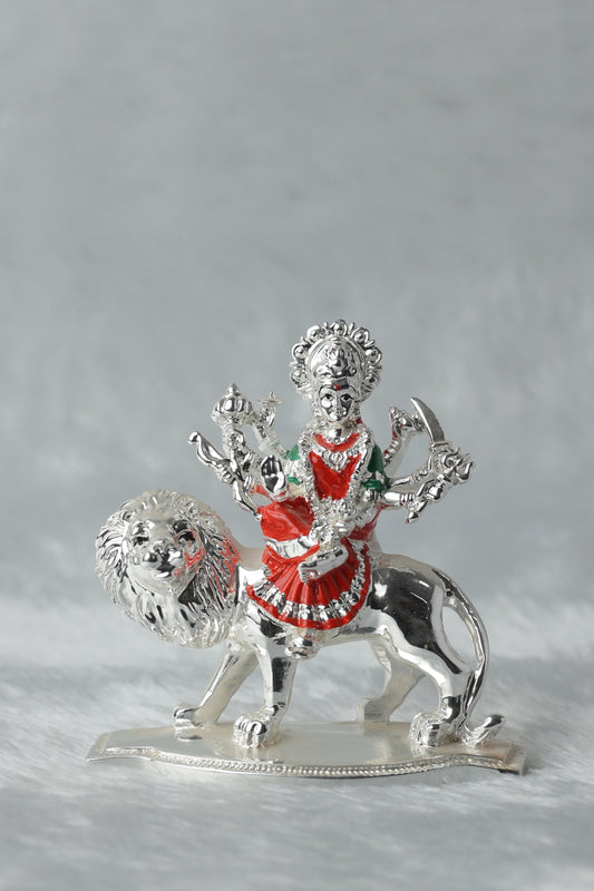 Silver Plated Durga Mata Ji || Durga Mata Idol
